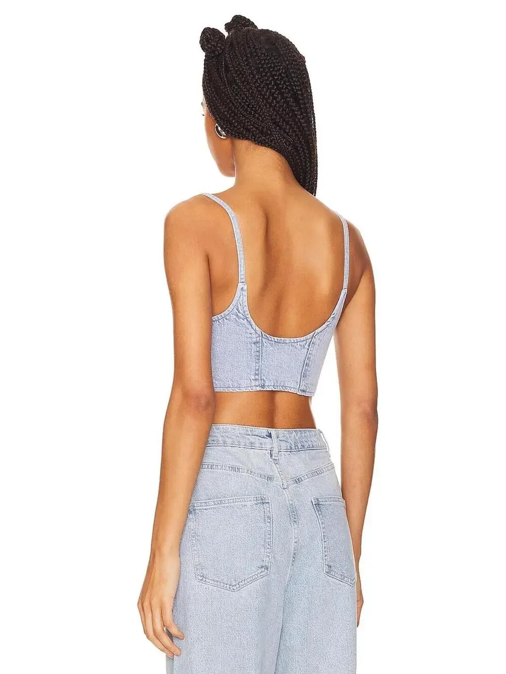AFRM x Revolve Iris Top in Crystal Blue Wash - Picture 2 of 6